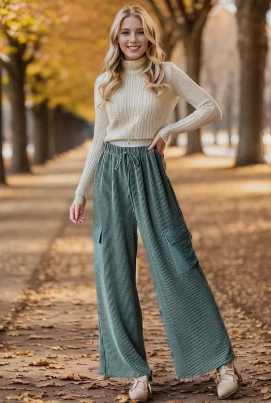 Urban Ribbed Casual Pants