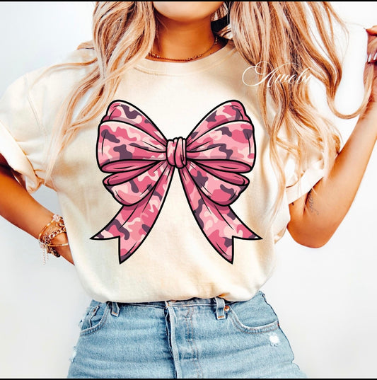 Pink Camo Bow Shirt